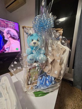 Pastel de pañales personalizados.