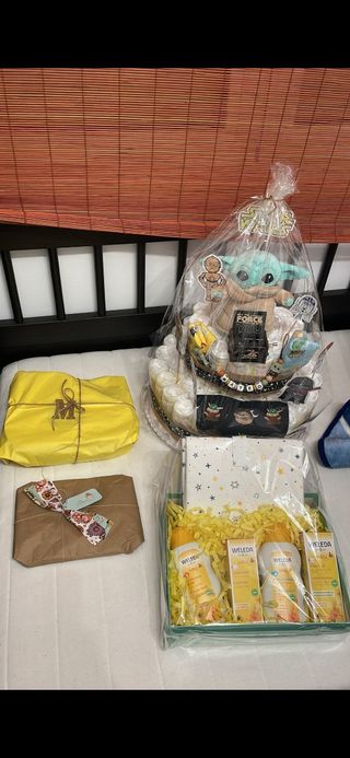 Pastel de pañales personalizados.