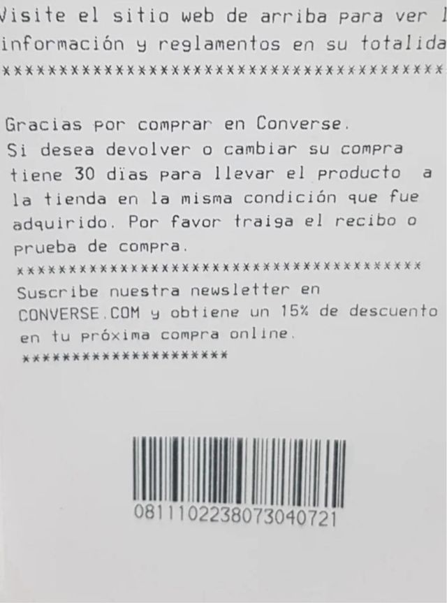 Converse talla 36.5 blancas nuevas