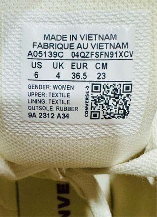 Converse talla 36.5 blancas nuevas