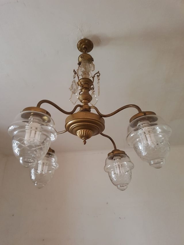 Lampara vintage de cobre