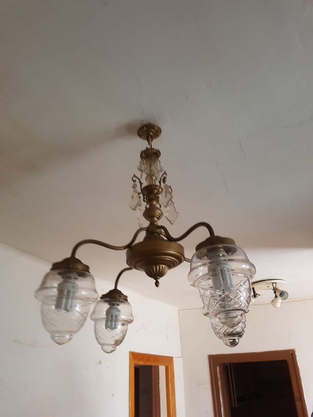 Lampara vintage de cobre