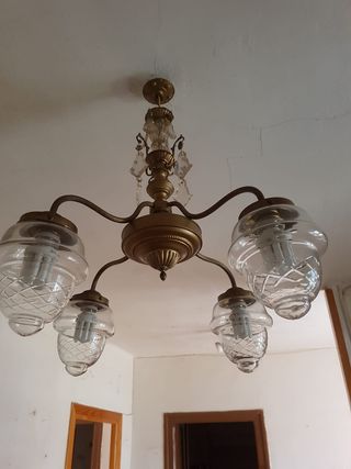 Lampara vintage de cobre