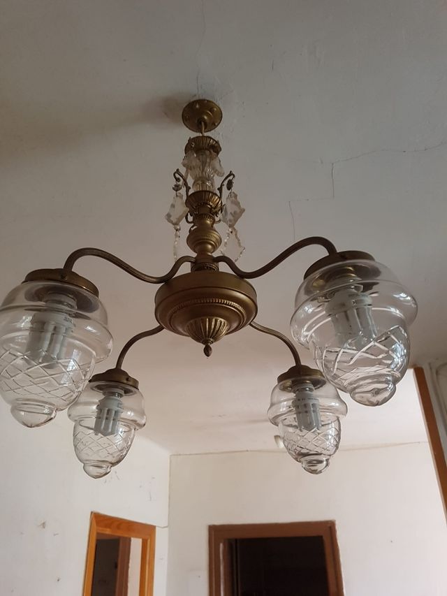 Lampara vintage de cobre