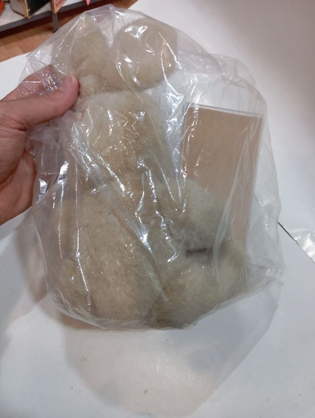 Conejito de peluche con foto