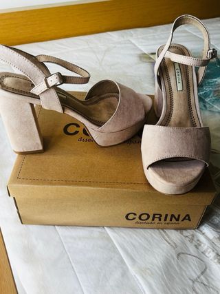 Sandalia tacon Corina n37 color nude