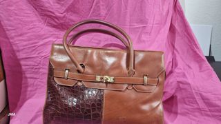Bolso piel XL tipo Vintage de piel