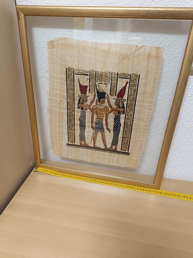 Cuadro auténtico papiro egipcio