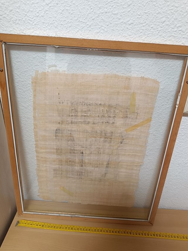 Cuadro auténtico papiro egipcio