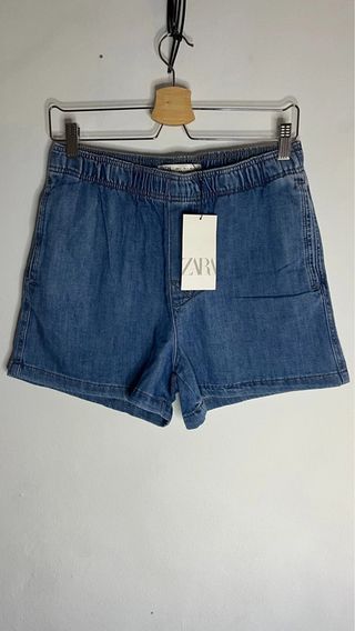 Bermuda relaxed fit jogger denim short Zara 