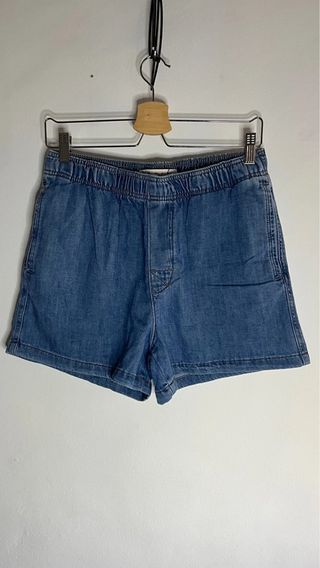 Bermuda relaxed fit jogger denim short Zara 