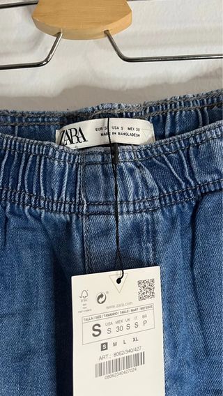 Bermuda relaxed fit jogger denim short Zara 