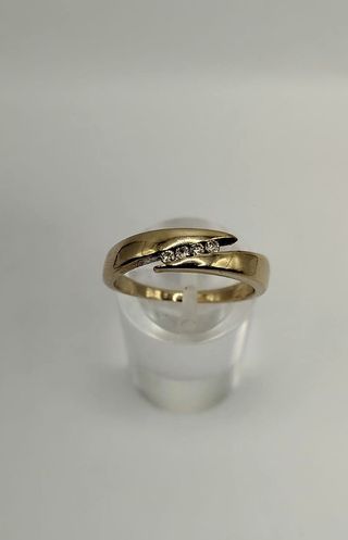 Anillo oro con diamantes 18k