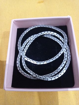 Pulseras acero y oro 
