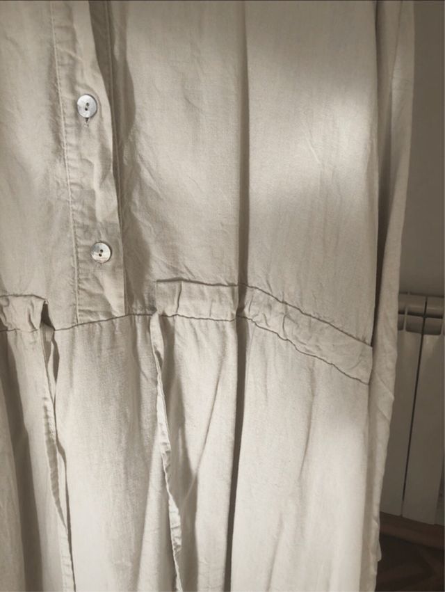 Vestido largo beige informal de Sense