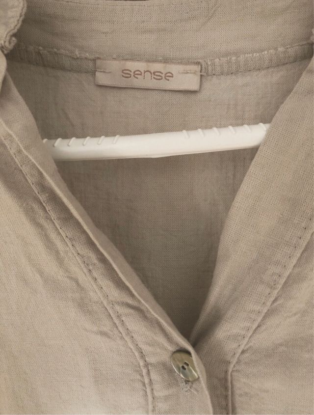 Vestido largo beige informal de Sense