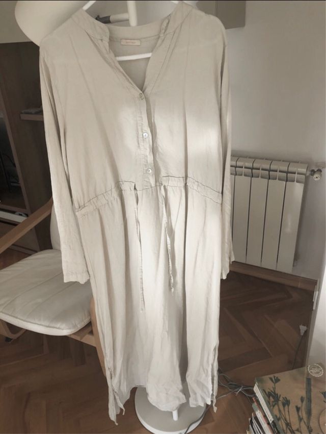 Vestido largo beige informal de Sense