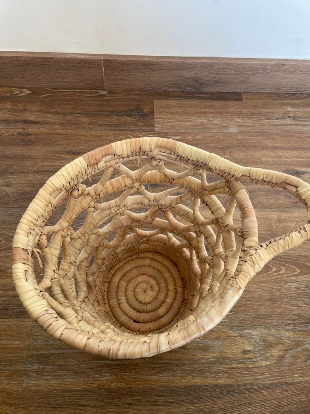 Cesta mimbre natural