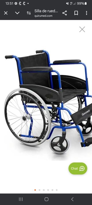 Silla de ruedas práctica mente nueba