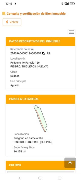 Vendo parcela rustica