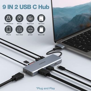 🔥 Multiplicador multifuncion usb 9 en 2 A ESTRENA