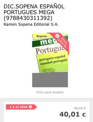 Diccionario Ramón Sopena Español/Portugués