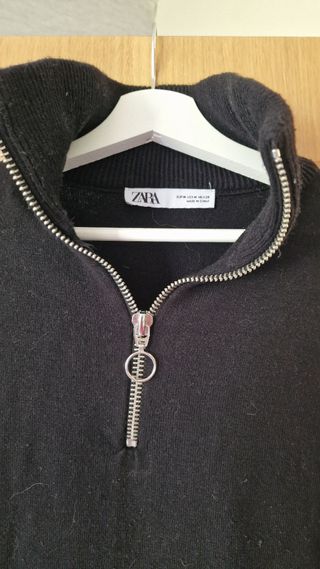 Vestido punto Zara negro