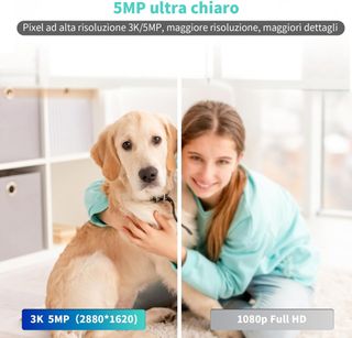 Kit 6x Telecamera wifi interno 3K rotazione 360 gr