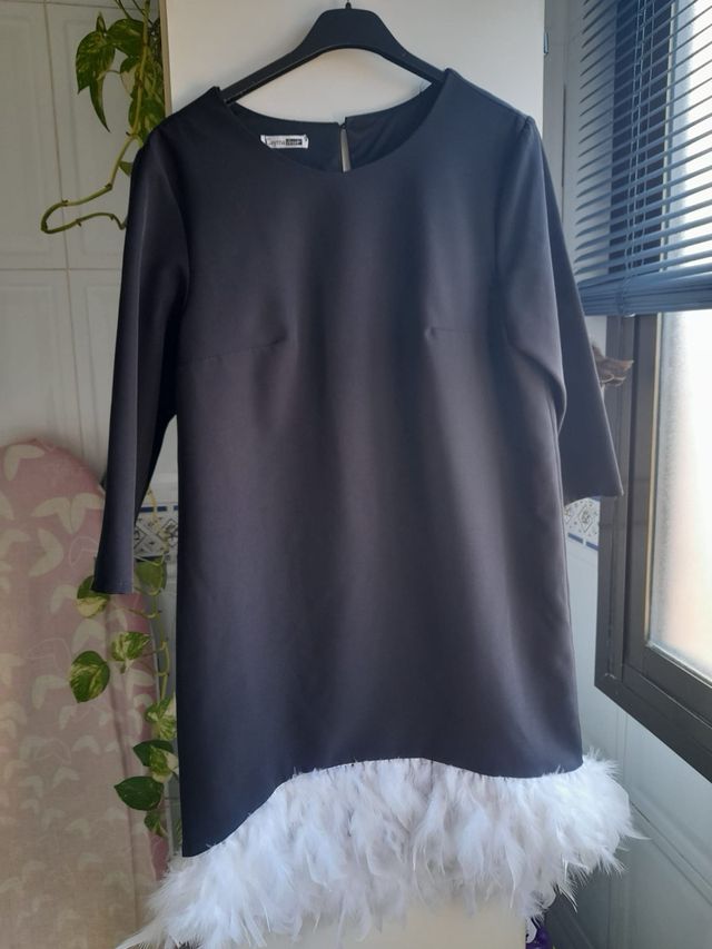 Vestido coctel manga 3/4