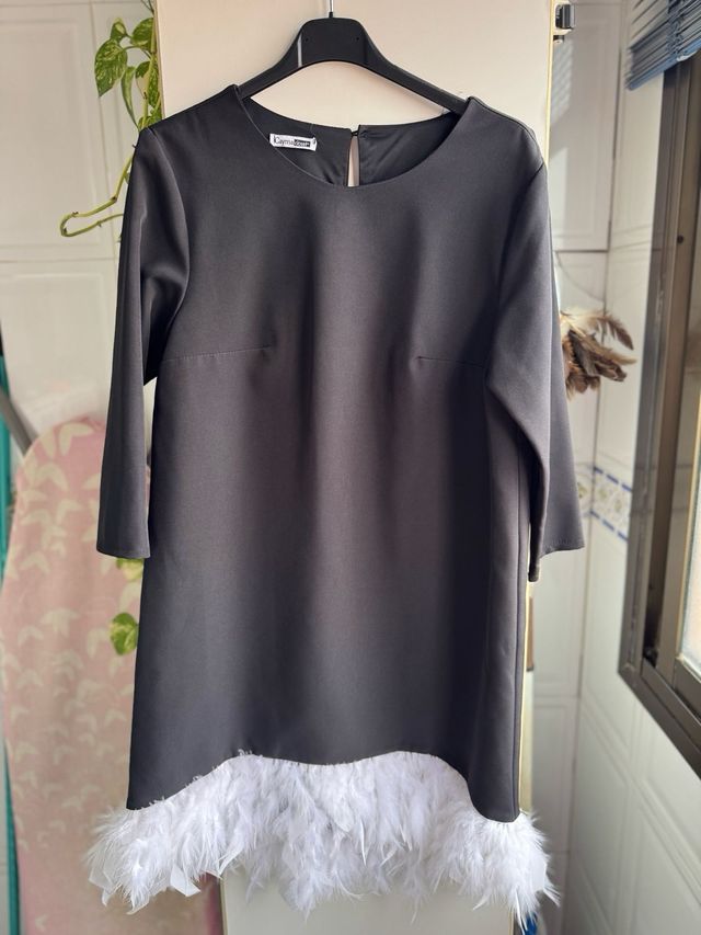 Vestido coctel manga 3/4