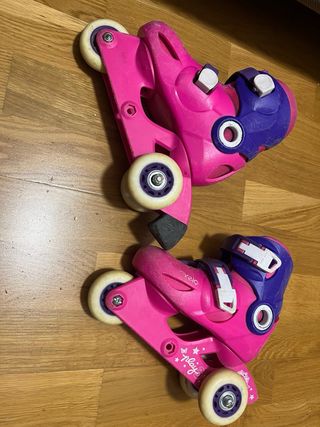 Patines niña talla 26. 28 y protecciones talla 2xs