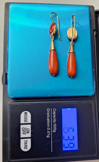 Pendiente coral 