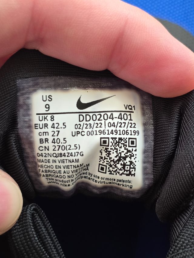 Nike Quest 5 hombre azul n42,5 sin estrenar