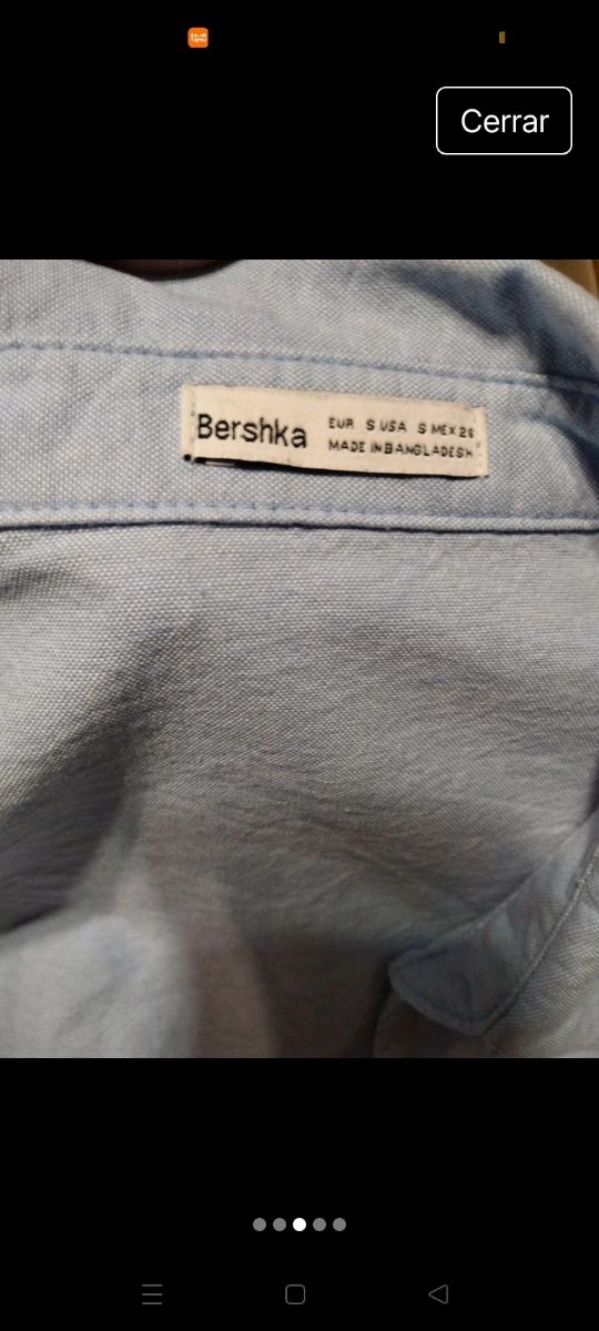 Camisa azul Bershka