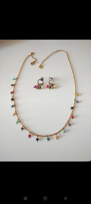 Conjunto collar y pendientes