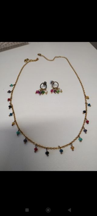 Conjunto collar y pendientes