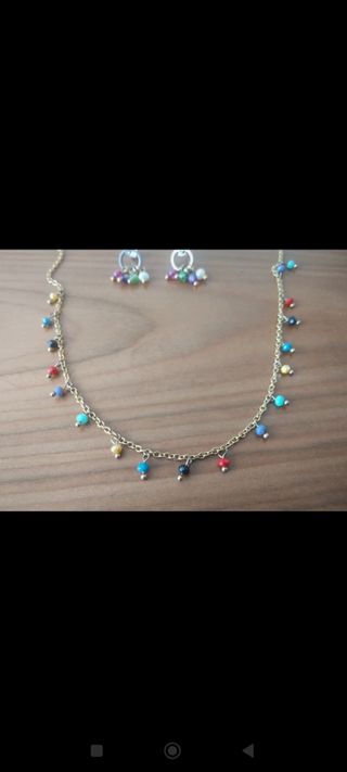 Conjunto collar y pendientes