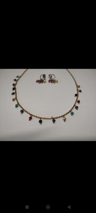 Conjunto collar y pendientes