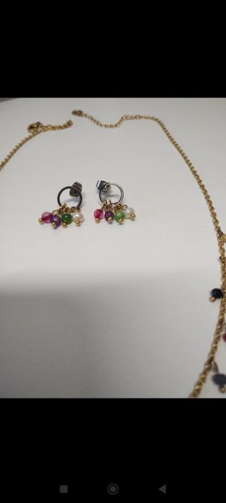 Conjunto collar y pendientes