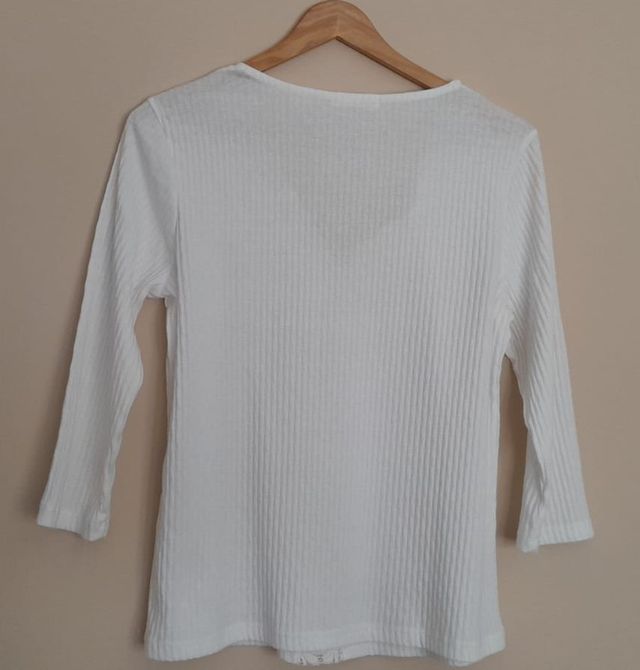 camiseta blanca mujer con mangas largas Encuentro