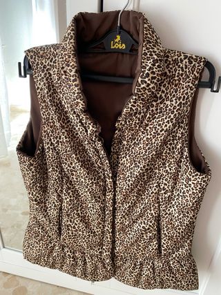 Chaleco leopardo reversible