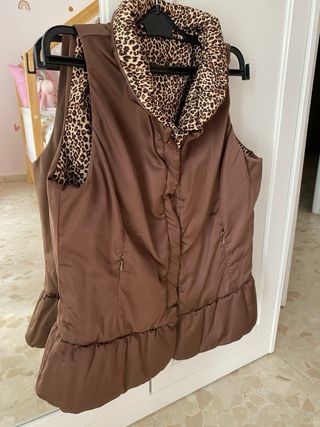 Chaleco leopardo reversible