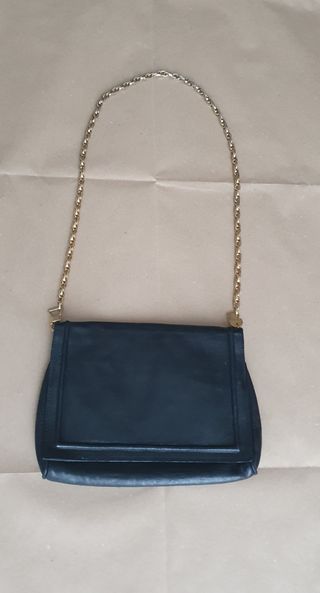 Borsetta in vera pelle nera