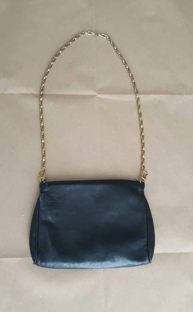 Borsetta in vera pelle nera