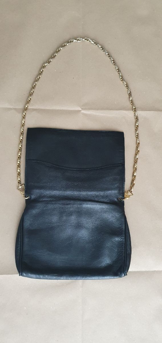 Borsetta in vera pelle nera