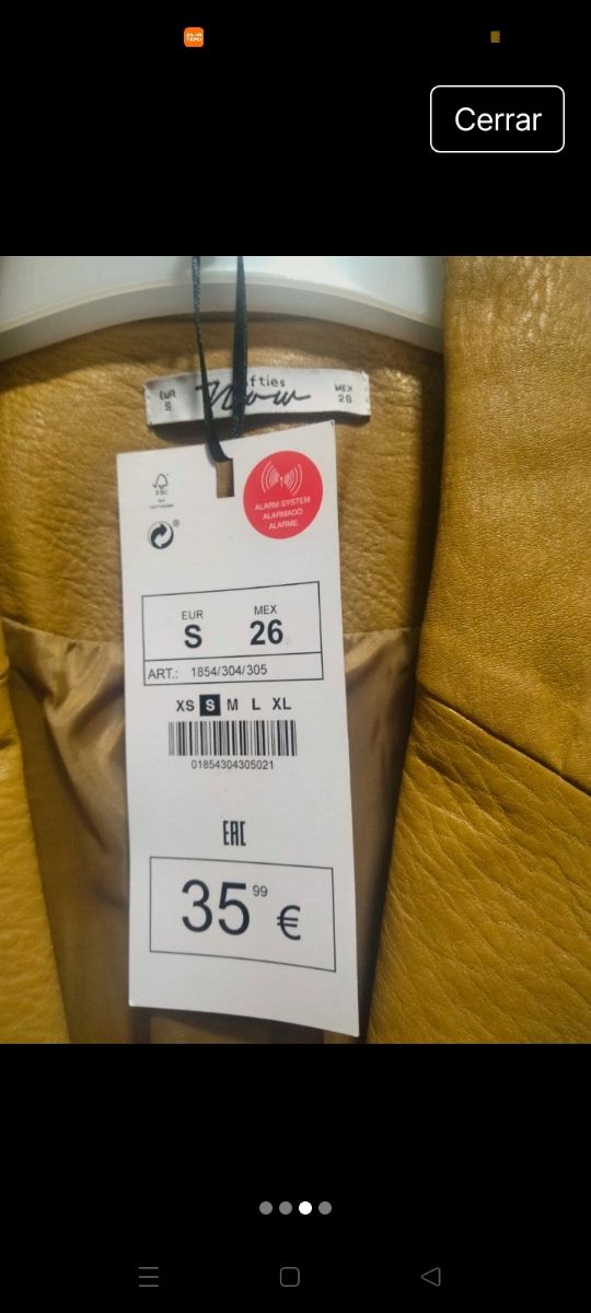 Chaqueta efecto piel Lefties