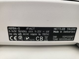 Balanza analítica Mettler Toledo AB104-S/FACT