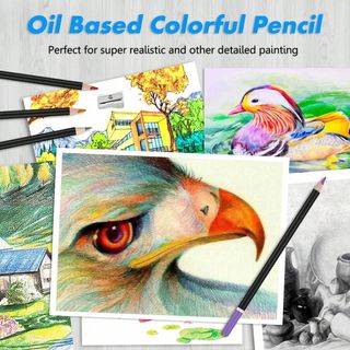 Set Di 120 Matite Colorate ad Acquerello + Zip