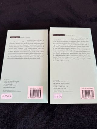 Due Libri Thomas Mann Giuseppe in Egitto e nutrito