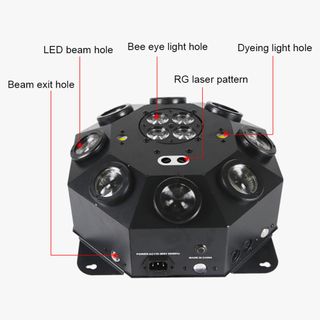 ✅️Cabeza Movil 5 en 1 Disco Laser Araña KTV